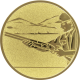 Alu emblem embossed gold 25mm - clay pigeon shooting