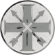 Aluminum emblem embossed silver 25mm - Schützenbund