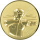 Alu emblem embossed gold 25mm - archery 3D