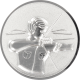 Emblème en aluminium gaufré argent 25mm - Tir à l'arc 3D