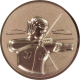 Aluemblem geprägt bronze 25mm - Bogenschießen 3D
