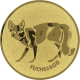 Aluemblem geprägt gold 25mm - Fuchsjagd