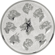 Alu emblem embossed silver 50mm - dog breeds