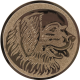 Aluminum emblem embossed bronze 25mm - Saint Bernard