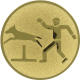 Alu emblem embossed gold 25mm - dog training