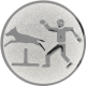 Emblème en aluminium gaufré argent 25mm - Dressage de chiens