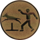 Alu emblem embossed bronze 25mm - dog training