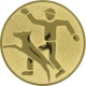 Alu emblem embossed gold 25mm - dog sport