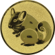 Alu emblem embossed gold 25mm - Chinchilla