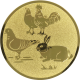 Alu emblem embossed gold 25mm - small animals