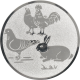 Alu emblem embossed silver 25mm - small animals