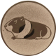 Alu emblem embossed bronze 25mm - guinea pig