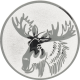 Aluminum emblem embossed silver 25mm - moose