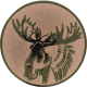 Aluminum emblem embossed bronze 25mm - moose