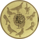 Aluminum emblem embossed gold 25mm - Pigeon breeds