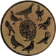 Bronze embossed aluminum emblem 25mm - Pigeon breeds