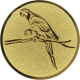 Aluemblem geprägt gold 50mm - Papagei