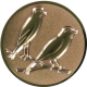 Emblème en aluminium gaufré bronze 25mm - Canaris 3D