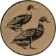 Emblème en aluminium gaufré bronze 25mm - Canards