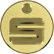 Aluminum emblem embossed gold 25mm - Sparkasse