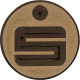 Embossed bronze aluminum emblem 50mm - Sparkasse