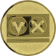 Alu emblem embossed gold 25mm - Volks- & Raiffeisenbanken