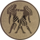 Embossed bronze aluminum emblem 25mm - Zwilling