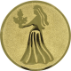 Alu emblem embossed gold 25mm - Virgo