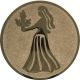 Embossed bronze aluminum emblem 25mm - Virgo