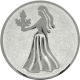 Alu emblem embossed silver 50mm - Virgo