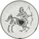 Aluminum emblem embossed silver 25mm - Sagittarius