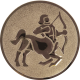 Aluminum emblem embossed bronze 50mm - Sagittarius