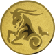 Alu emblem embossed gold 25mm - Capricorn