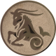 Emblème en aluminium gaufré bronze 25mm - Capricorne