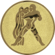 Alu emblem embossed gold 25mm - Aquarius