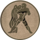Aluminum emblem embossed bronze 25mm - Aquarius
