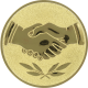 Alu emblem embossed gold 25mm - Friendship