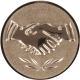 Aluminum emblem embossed bronze 25mm - Friendship 3D