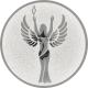 Alu emblem embossed silver 25mm - Goddess of Victory