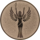 Emblème en aluminium gaufré bronze 25mm - Déesse de la Victoire