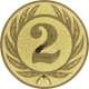 Alu emblem embossed gold 25mm - number 2