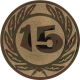 Alu emblem embossed bronze 25mm - Anniversary 15