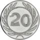 Alu emblem embossed silver 50mm - Anniversary 20