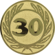Alu emblem embossed gold 25mm - Anniversary 30
