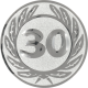 Alu emblem embossed silver 25mm - Anniversary 30