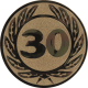 Bronze embossed aluminum emblem 25mm - Anniversary 30