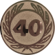 Emblème en aluminium gaufré bronze 25mm - Jubilé 40