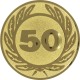 Alu emblem embossed gold 25mm - Anniversary 50