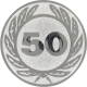 Alu emblem embossed silver 25mm - Anniversary 50