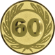 Aluminum emblem embossed gold 25mm - Anniversary 60